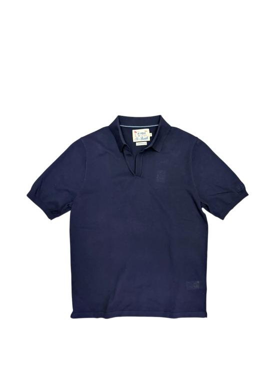 26SS 세인트바쓰 폴로 티셔츠 FRS000100119LFRASER LINEN 61 BLUE NAVY