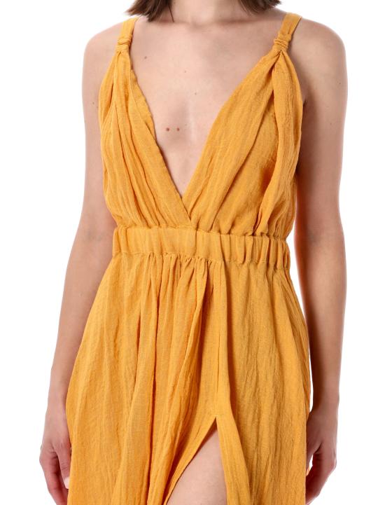26SS 120 리노 롱 원피스 33BLIW4PLI000G486 704242 ZAFFERANO - 120 LINO