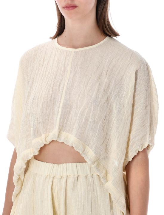 26SS 120 리노 반팔 티셔츠 33BLIW1PLE000G486 701134 NATURALE - 120 LINO