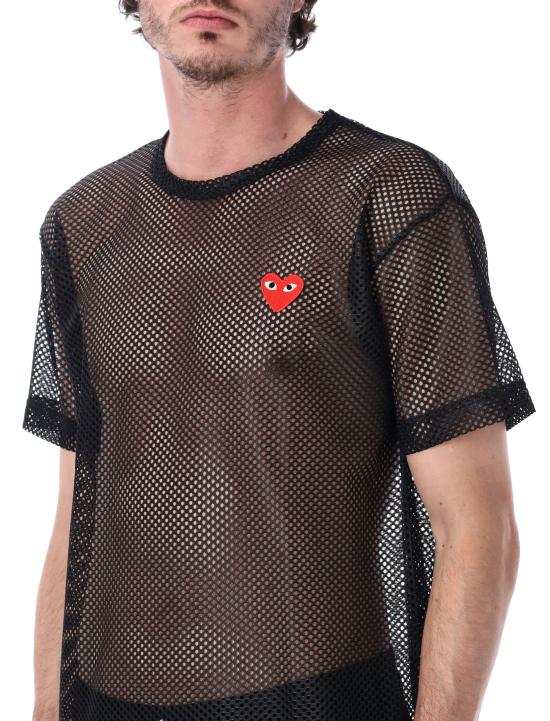 26SS 꼼데가르송 반팔 티셔츠 AXT351051 BLACK - COMME DES GARCONS