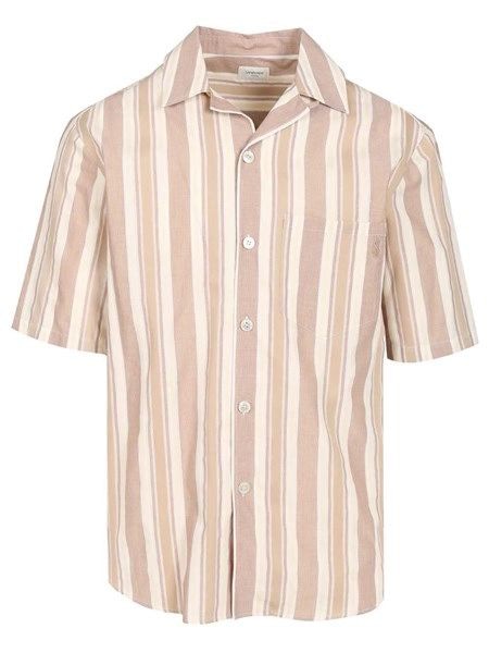 26SS 생로랑 반팔 셔츠 859775Y2N58 2726 BROWN STRIPED