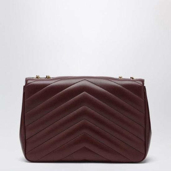  생로랑 루루 라지 마틀라세 램스킨 숄더백 803541AAEAX 6197 BURGUNDY - SAINT LAURENT