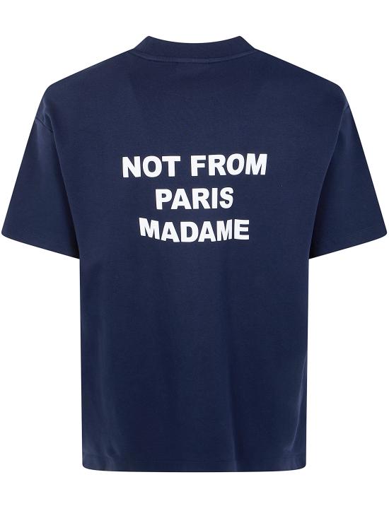 26FW 드롤드무슈 반팔 티셔츠 PERMTS203CO002099 NAVY BLUE - DROLE DE MONSIEUR