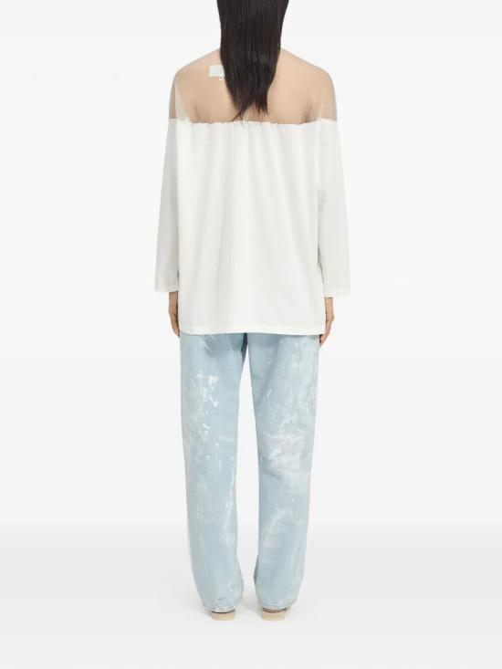26SS MM6 메종마르지엘라 반팔 티셔츠 S62GD0213M20108 101 WHITE - MM6 MAISON MARGIELA