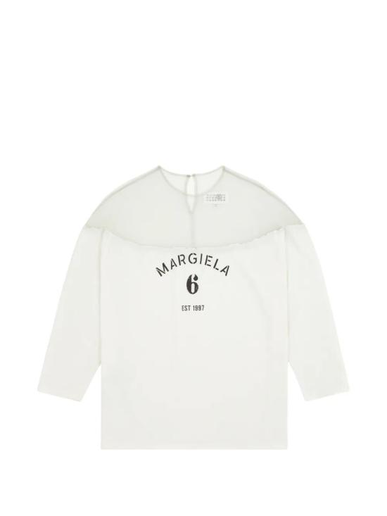 26SS MM6 메종마르지엘라 반팔 티셔츠 S62GD0213M20108 101 WHITE