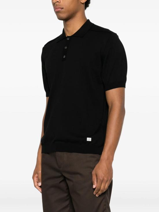 26SS 씨피 컴퍼니 폴로 티셔츠 20CMKN099A 110560A 999 BLACK DOM - C.P. COMPANY