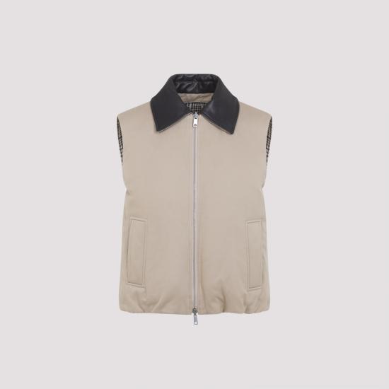 26FW 브루넬로 쿠치넬리 베스트 ML5977142P C631 TOBACCO