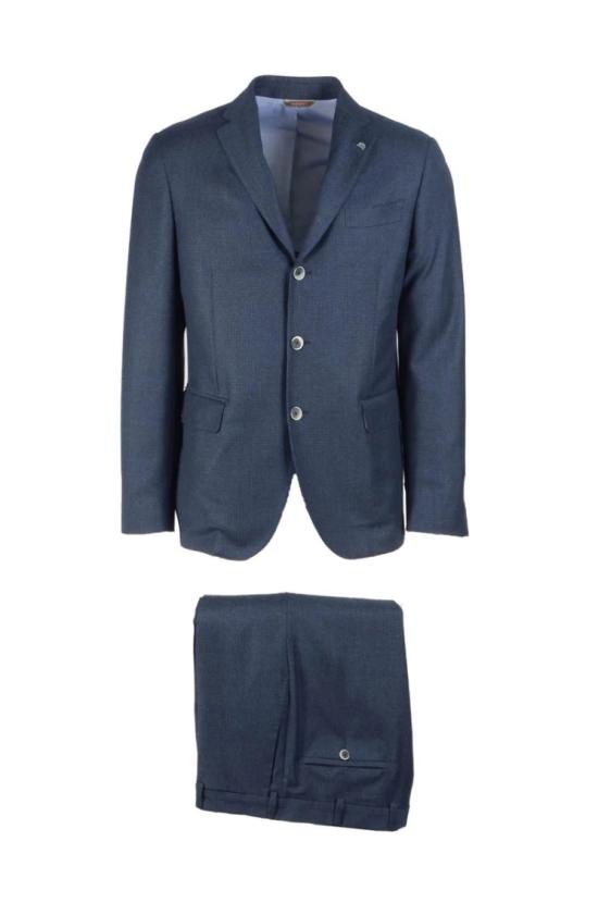  Cannemara Jacket 수트 세트 버진 울 정장 - 블루