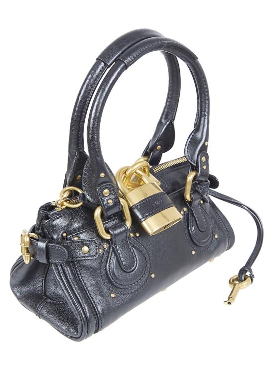 26SS 끌로에 스몰 그레인드 레더 패딩턴 백 CH26SS805P75001 Black - CHLOE