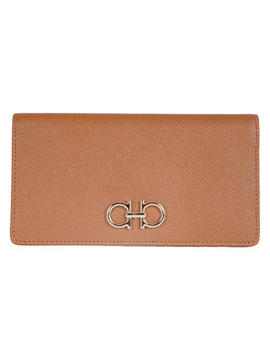 26SS 살바토레 페라가모 간치니 바이폴드 장지갑 791889 087 Brown