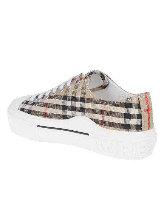 26SS 버버리 체크 코튼 스니커즈 8050506 A7028 Neutrals - BURBERRY