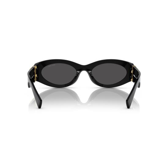 26SS 미우미우 선글라스 0Mu 11Ws 길쭉한 타원형 블랙 아세테이트 - MIU MIU