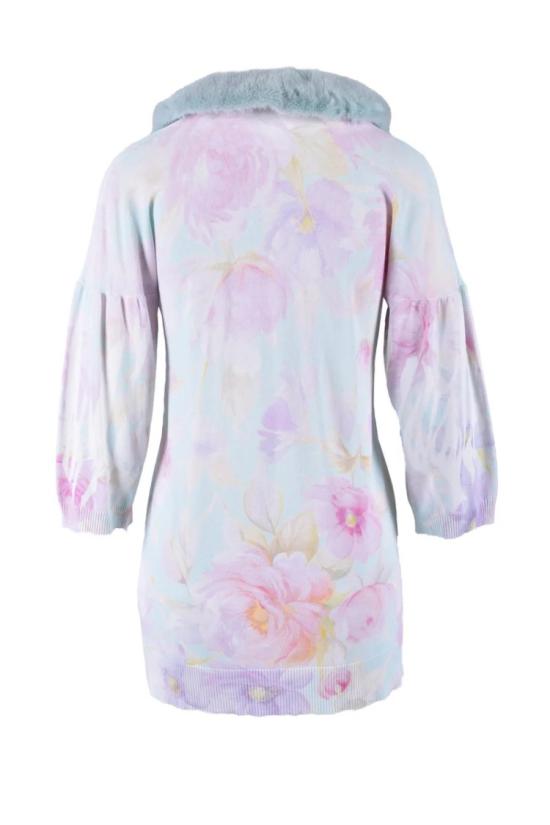  블루마린 가디건 실크 및 엘라스테인 혼방 가디건 - 멀티컬러 - BLUMARINE