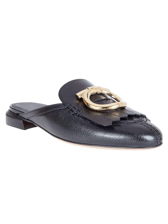 26SS 살바토레 페라가모 뮬/슬리퍼 790493 001 Black - SALVATORE FERRAGAMO