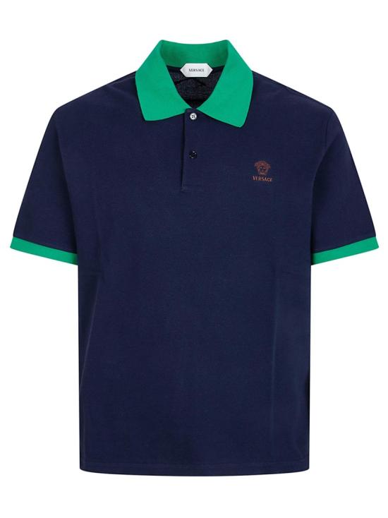 26SS 베르사체 폴로 티셔츠 10240311A176812U3I0 Blue