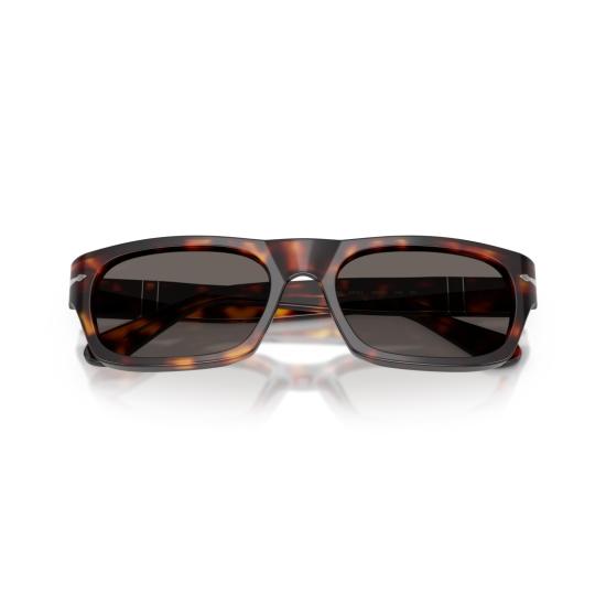 26SS 페르솔 선글라스 은색 화살표 디테일이 있는 직사각형 호피무늬 아세테이트 - PERSOL