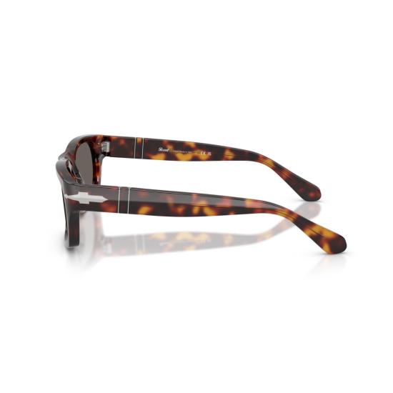 26SS 페르솔 선글라스 은색 화살표 디테일이 있는 직사각형 호피무늬 아세테이트 - PERSOL
