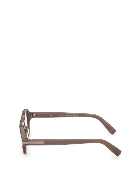 26FW 에르메네질도제냐 안경 EZ5341 059 BEIGE BROWN STRIPED - ERMENEGILDO ZEGNA