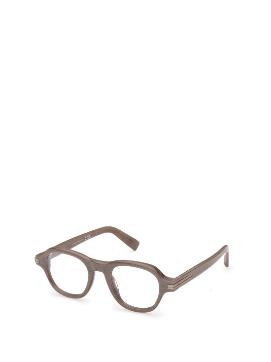 26FW 에르메네질도제냐 안경 EZ5341 059 BEIGE BROWN STRIPED - ERMENEGILDO ZEGNA