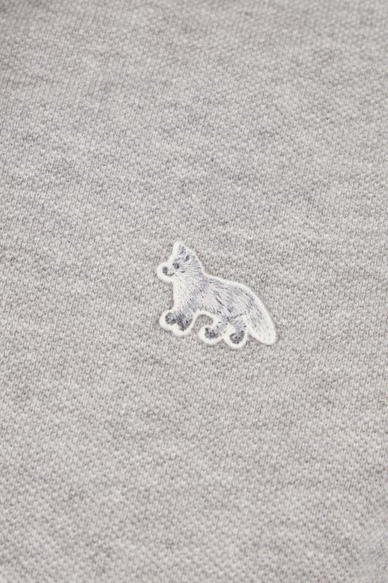 26SS 메종키츠네 베이비 폭스 레귤러 폴로 티셔츠 MW00202KP0001H120 LIGHT GREY MELANGE DOM - MAISON KITSUNE