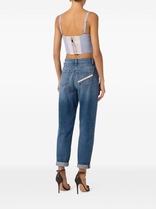 26SS 엘리자베타프랜치 민소매 티셔츠 TO05362E2019OXFORD Blue - ELISABETTA FRANCHI