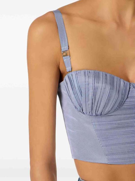 26SS 엘리자베타프랜치 민소매 티셔츠 TO05362E2019OXFORD Blue - ELISABETTA FRANCHI