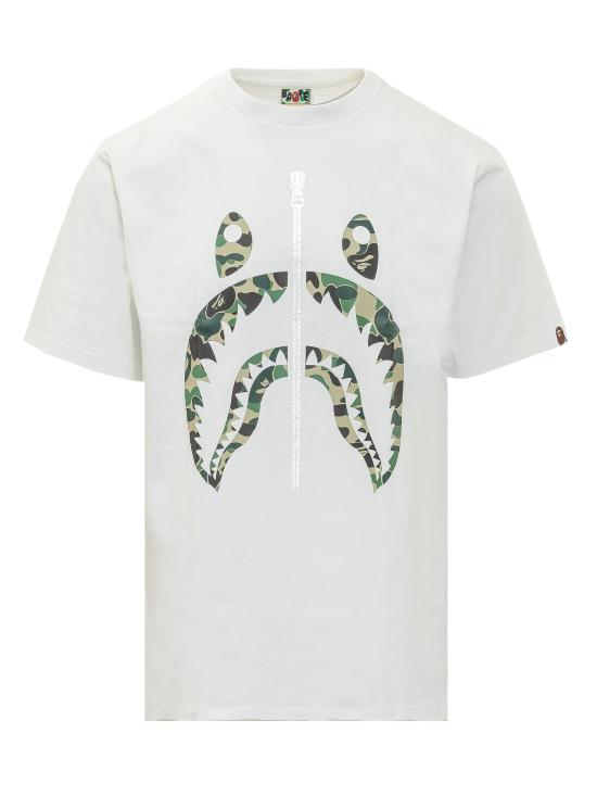 26SS 베이프 반팔 티셔츠 001TEM301007M WHXGR WHITE X GREEN