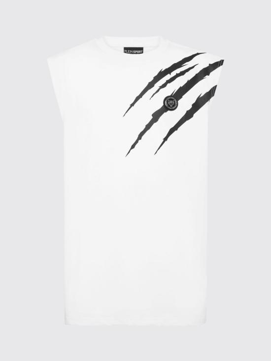 26SS 플레인스포츠 민소매 티셔츠 UAECMTK8580SJY001N 01 White - PLEIN SPORT