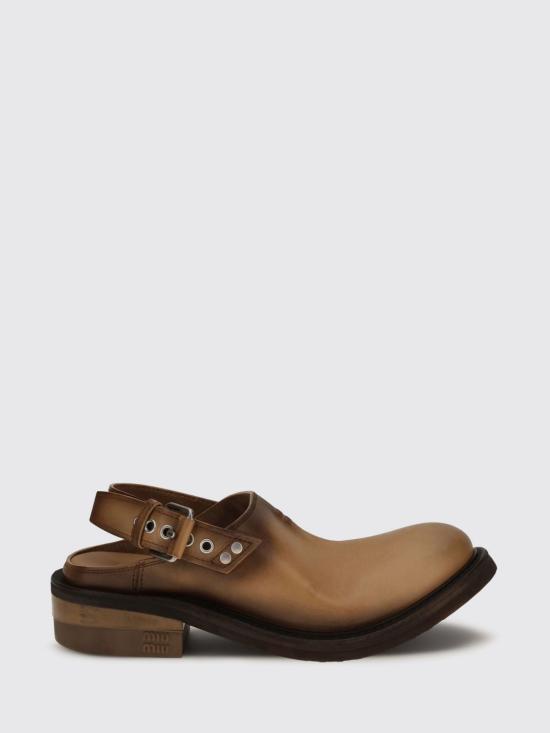 26SS 미우미우 풀 가죽 뮬 5R667EFA0455OD F0054 Leather