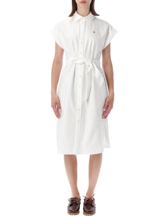 26SS 폴로 랄프로렌 미디 원피스 211A12907 002 Bianco