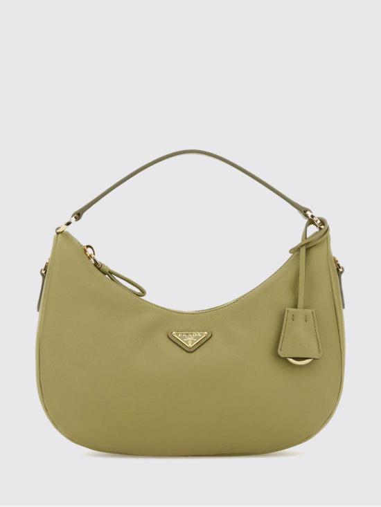 26SS 프라다 트라이앵글 로고 레더 호보백 1BC2722CYS F0362 Green
