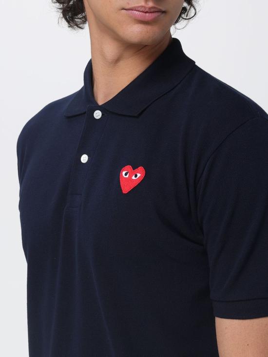 26SS 꼼데가르송 폴로 티셔츠 AXT006 2 Blue - COMME DES GARCONS