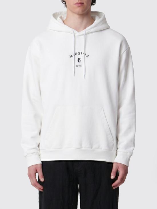 26SS MM6 메종마르지엘라 후드 티셔츠 SH2GU0031M25014 101 White