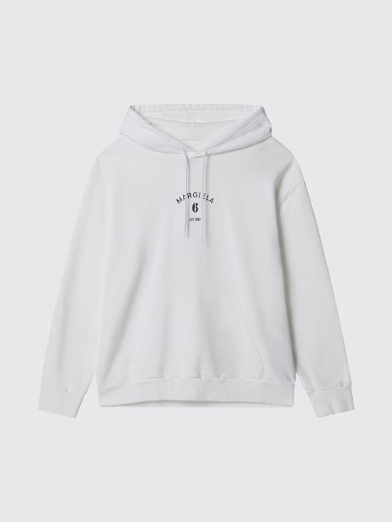 26SS MM6 메종마르지엘라 후드 티셔츠 SH2GU0031M25014 101 White - MM6 MAISON MARGIELA
