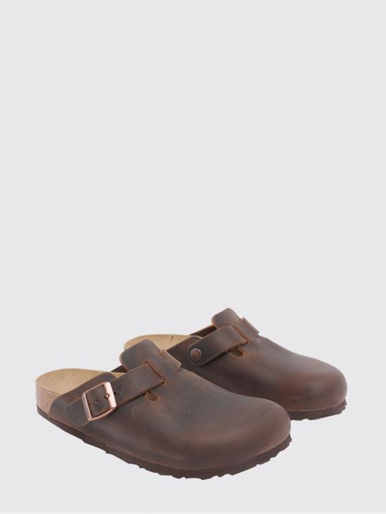 26SS 버켄스탁 보스턴 오일드 레더 클로그 860133W Brown - BIRKENSTOCK