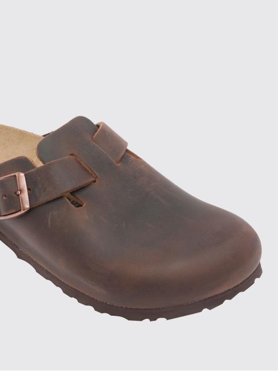 26SS 버켄스탁 보스턴 오일드 레더 클로그 860133W Brown - BIRKENSTOCK