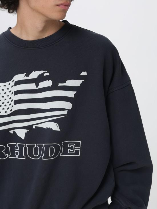 26SS 루드 긴팔 티셔츠 RHSS26ST01012 3158 Black - RHUDE