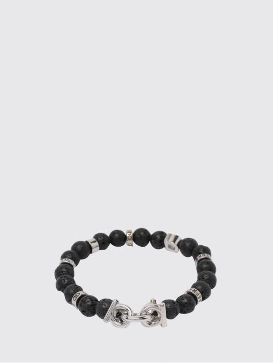 26SS 살바토레 페라가모 라바 스톤 간치니 브레이슬릿 770150 717496 PIETRA LAVICA Black - SALVATORE FERRAGAMO