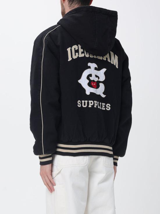 26SS 아이스크림 봄버 자켓 IC25401 WASHED Black - ICECREAM