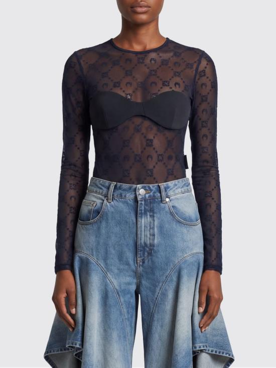26SS 마린세르 긴팔 티셔츠 WTO474ACJER0005 BL90 Navy