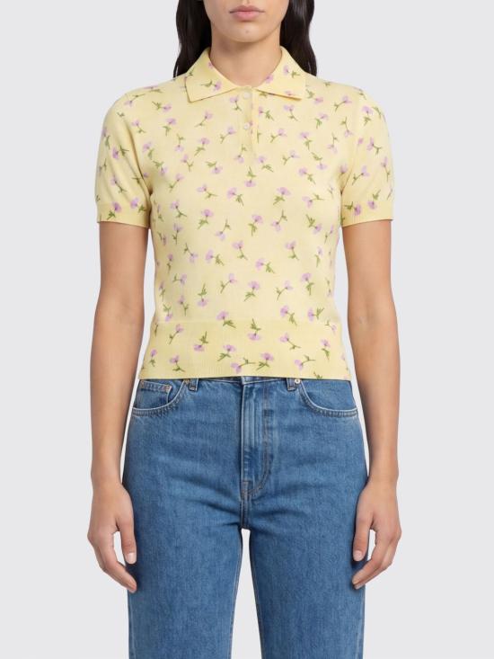 26SS 질샌더 폴로 티셔츠 J03GL0117J15480 744 Yellow