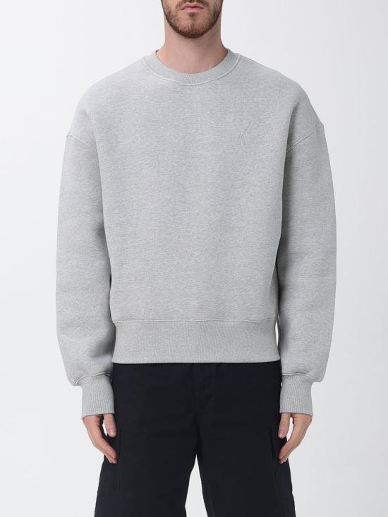 26SS 아미 톤온톤 하트 로고 코튼 스웨트셔츠 USW7557490 951 Grey