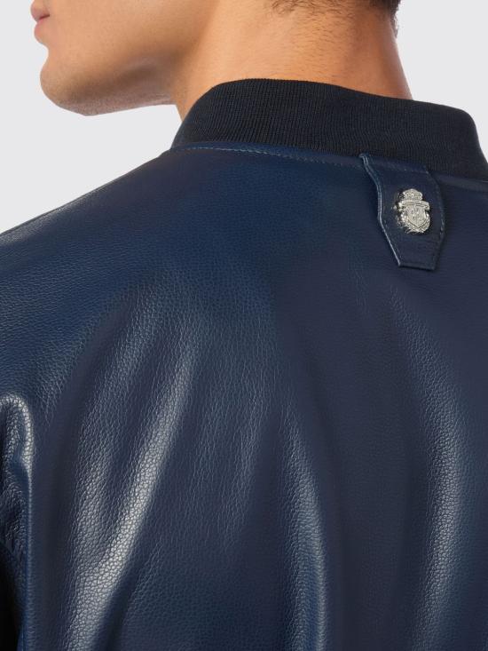 26SS 빌리어네어 가죽 자켓 BAECMLB1944BLE029N 14 Blue - BILLIONAIRE