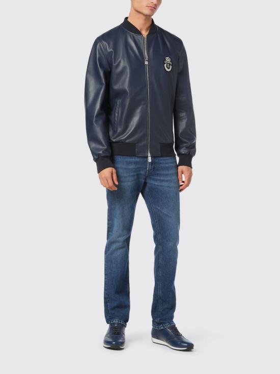 26SS 빌리어네어 가죽 자켓 BAECMLB1944BLE029N 14 Blue - BILLIONAIRE