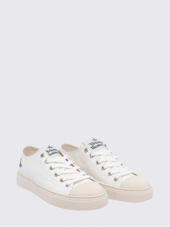 26SS 비비안웨스트우드 플림솔 스니커즈 75020063WW0165 A402 White - VIVIENNE WESTWOOD