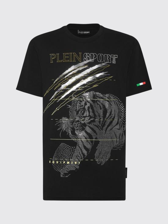 26SS 플레인스포츠 반팔 티셔츠 SAECMTK8006STE001N 0270 Black - PLEIN SPORT