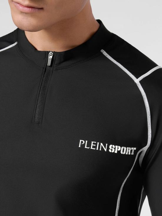 26SS 플레인스포츠 트레이닝 티셔츠 SAECMTK7995STE003N 02 Black - PLEIN SPORT
