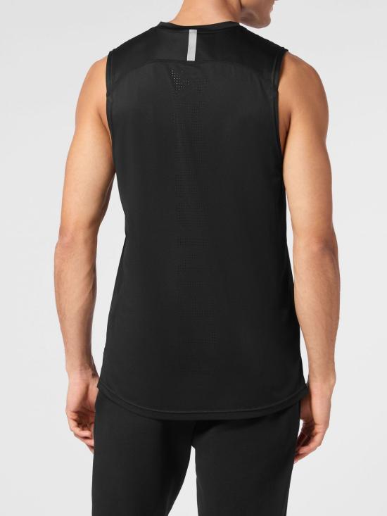 26SS 플레인스포츠 민소매 티셔츠 SAECMTK7986STE003N 02 Black - PLEIN SPORT