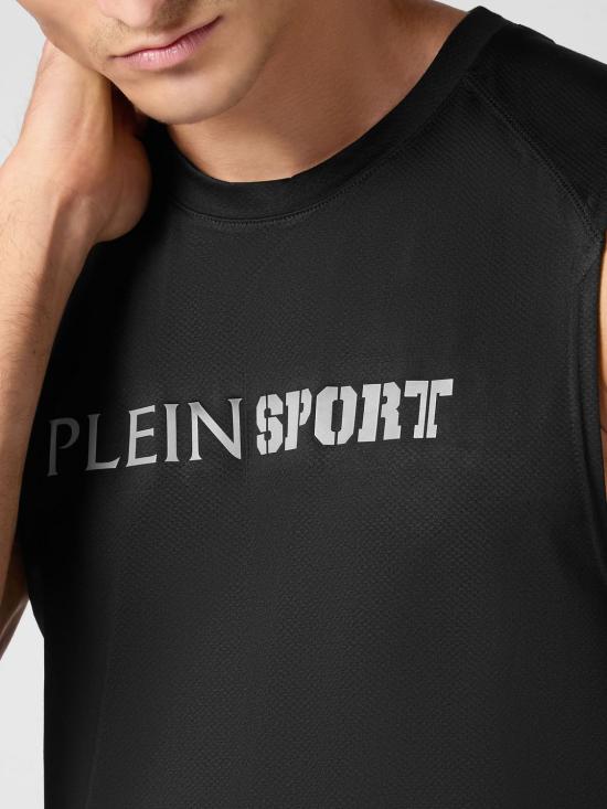26SS 플레인스포츠 민소매 티셔츠 SAECMTK7986STE003N 02 Black - PLEIN SPORT