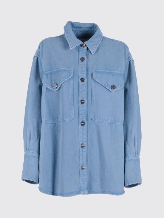 26SS 돈답 데님 셔츠 DC460BF0018YMB8 858 Gnawed Blue - DONDUP